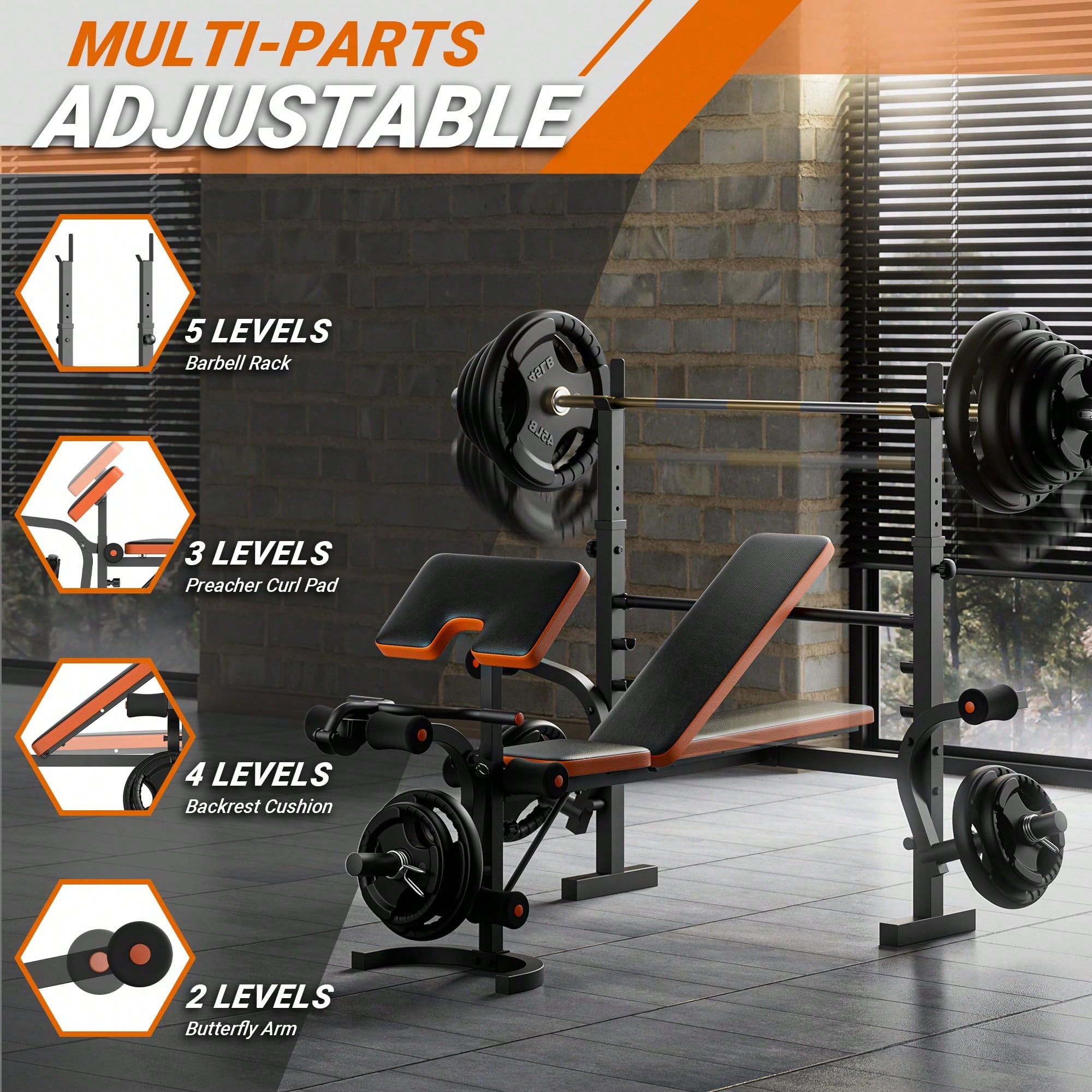 Ławka do ćwiczeń GIKPAL, zesta – Home Gym Leg Extension recenzja i cena