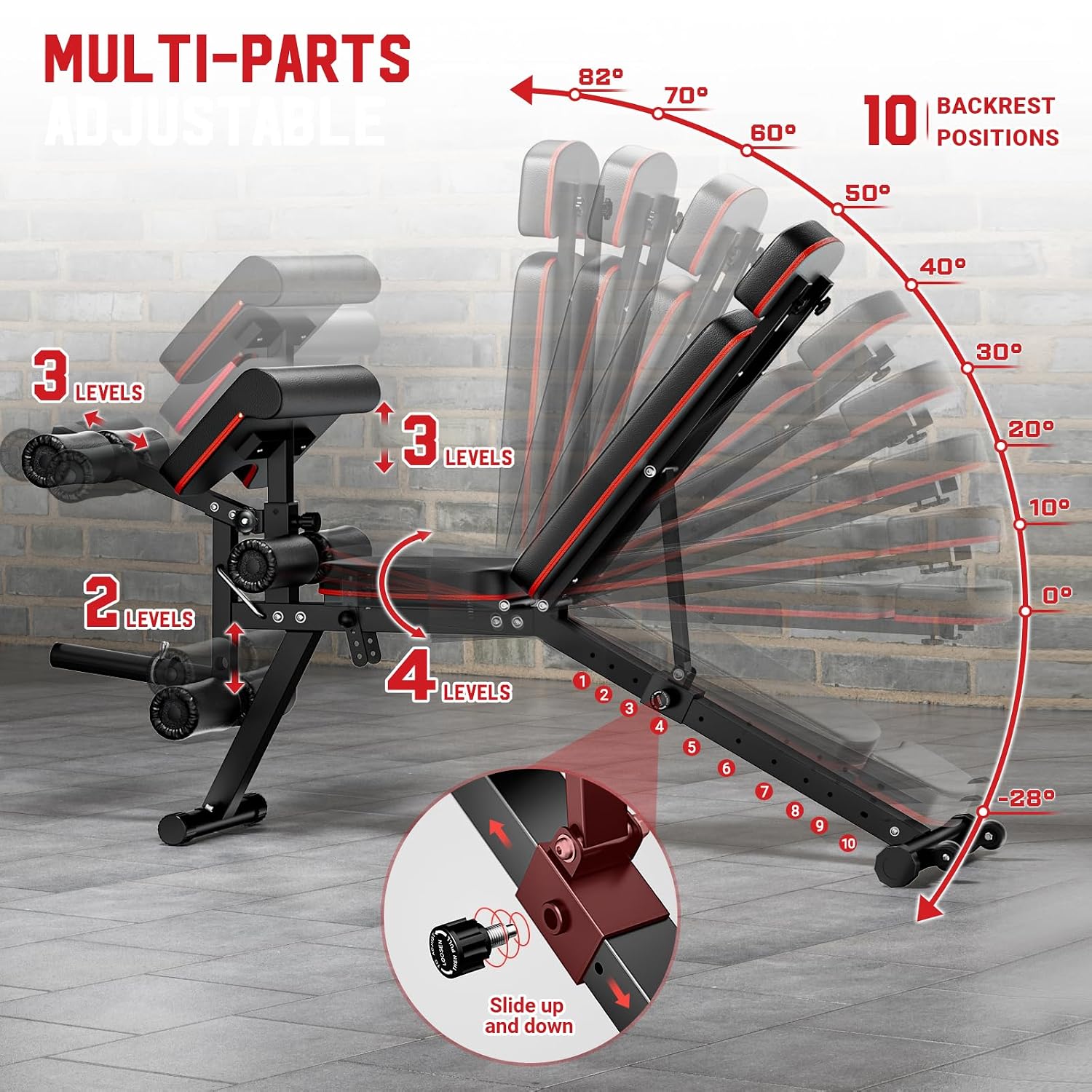 Regulowana ławka do ćwiczeń z  – Home Gym Leg Extension recenzja i cena