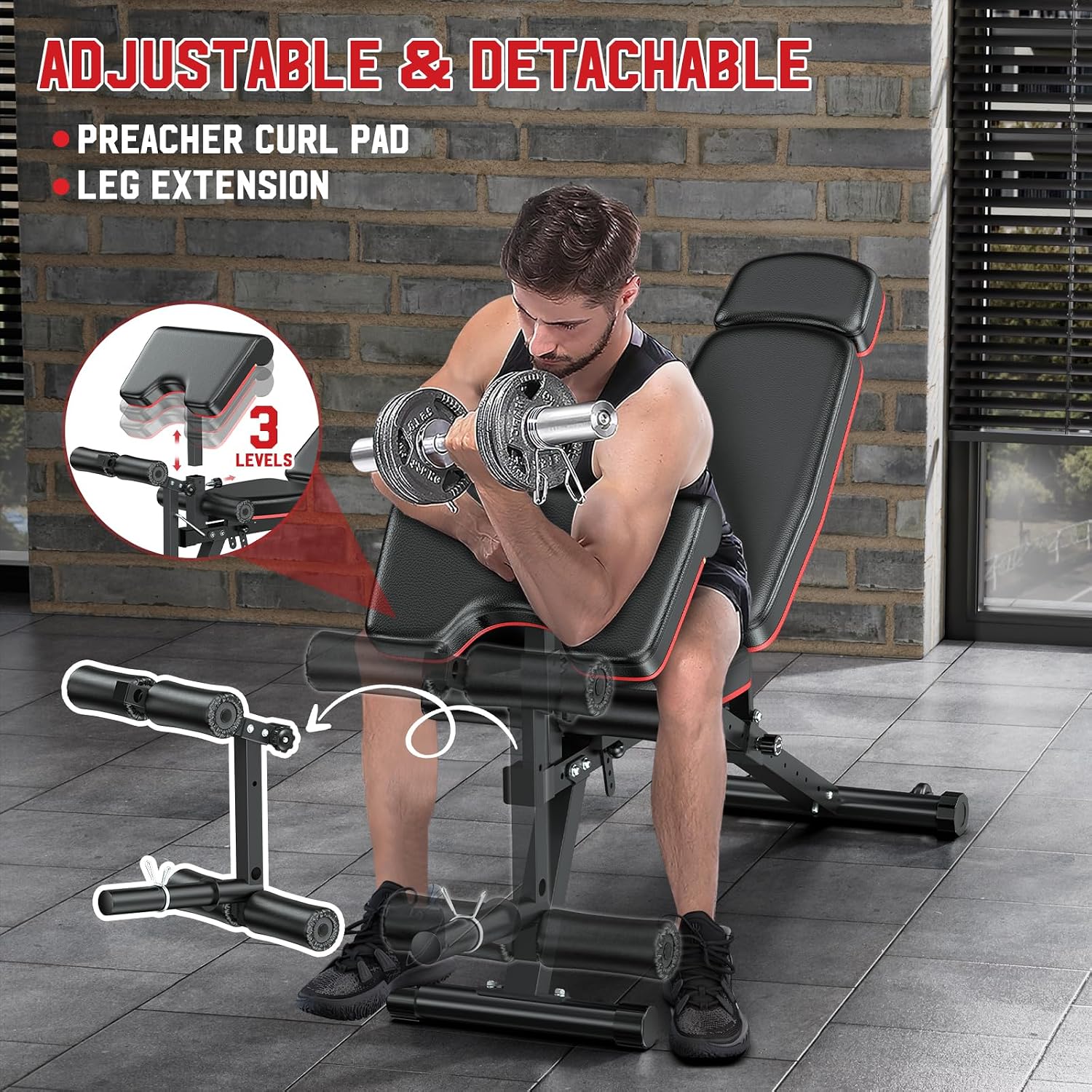 Regulowana ławka do ćwiczeń z  – Home Gym Leg Extension recenzja i cena