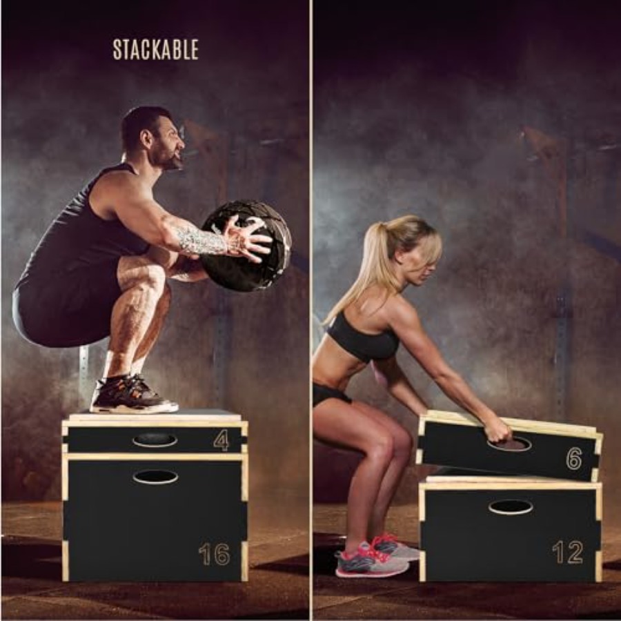Drewniany plyometrowy box 3 w  – Home Gym In A Box recenzja i cena