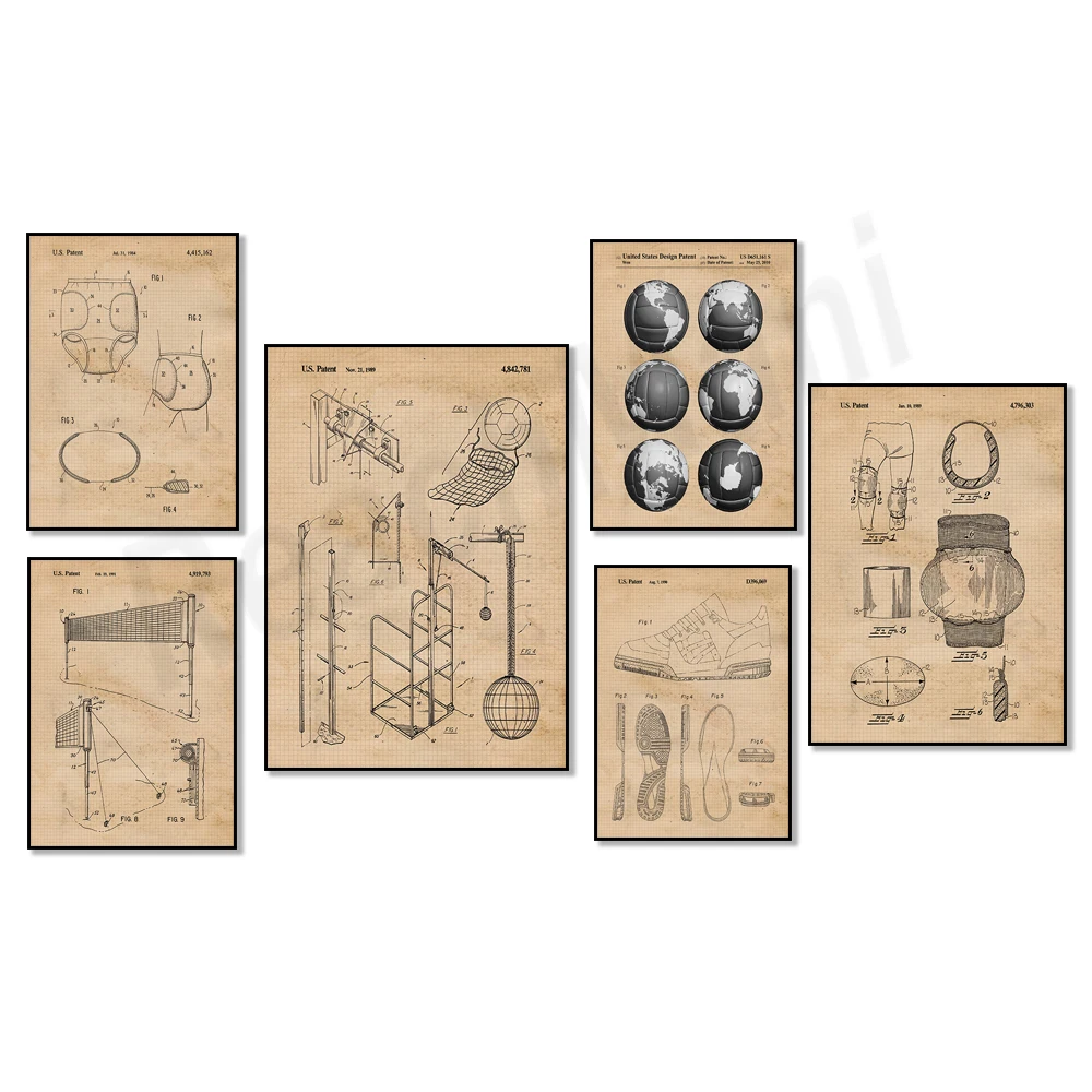 Vintage Volleyball Patent Prin – Home Gym Japan recenzja i cena