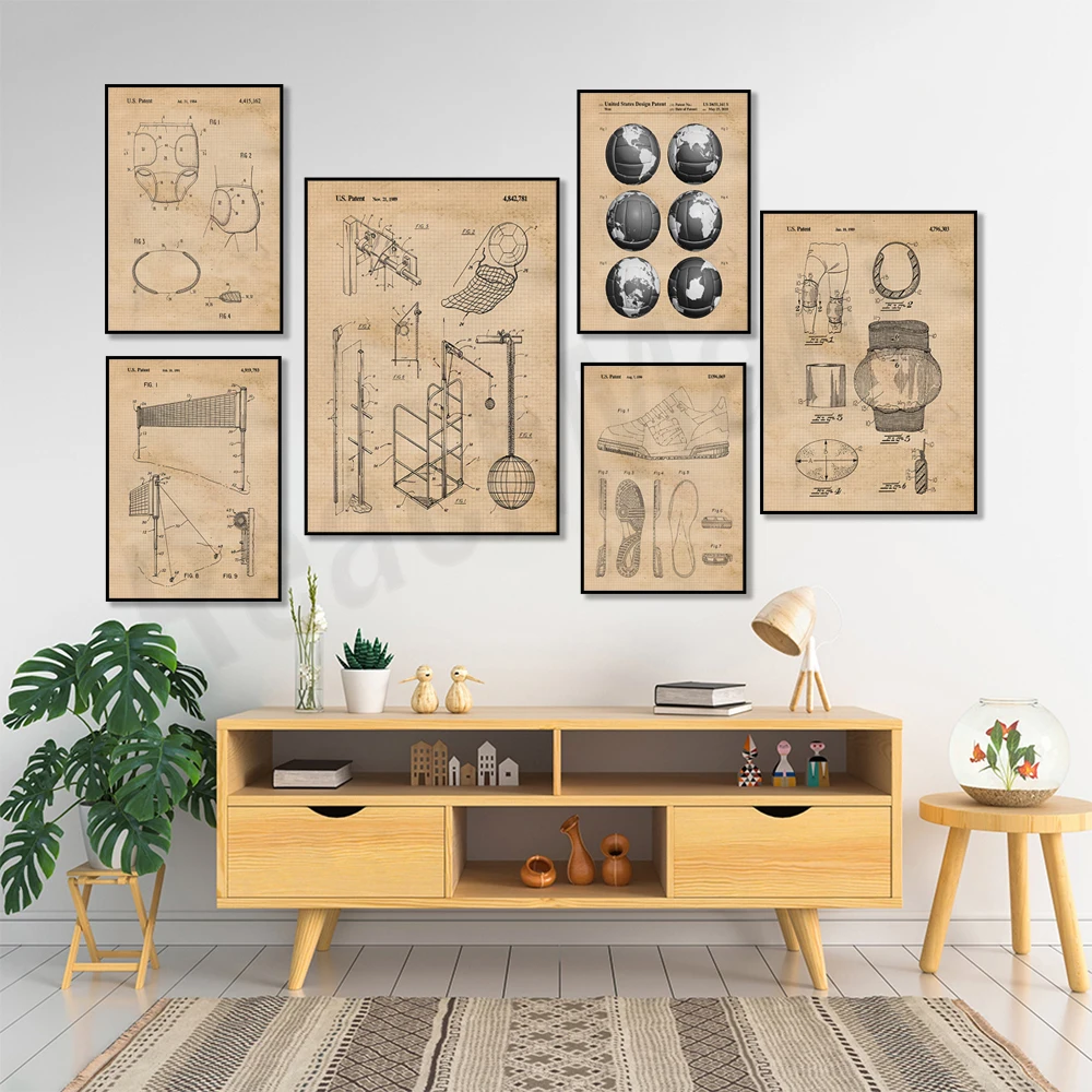 Vintage Volleyball Patent Prin – Home Gym Japan recenzja i cena