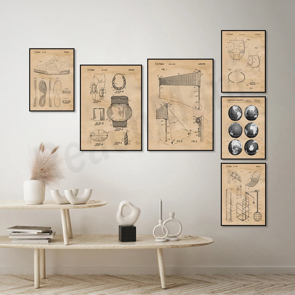 Vintage Volleyball Patent Prin – Home Gym Japan recenzja i cena