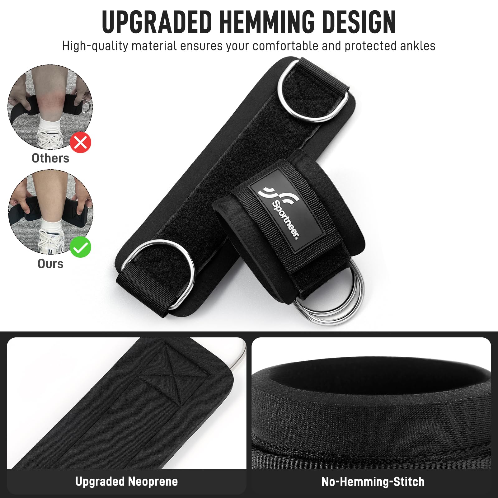 Sportneer Regulowane paski na  – Home Gym Leg Extension recenzja i cena