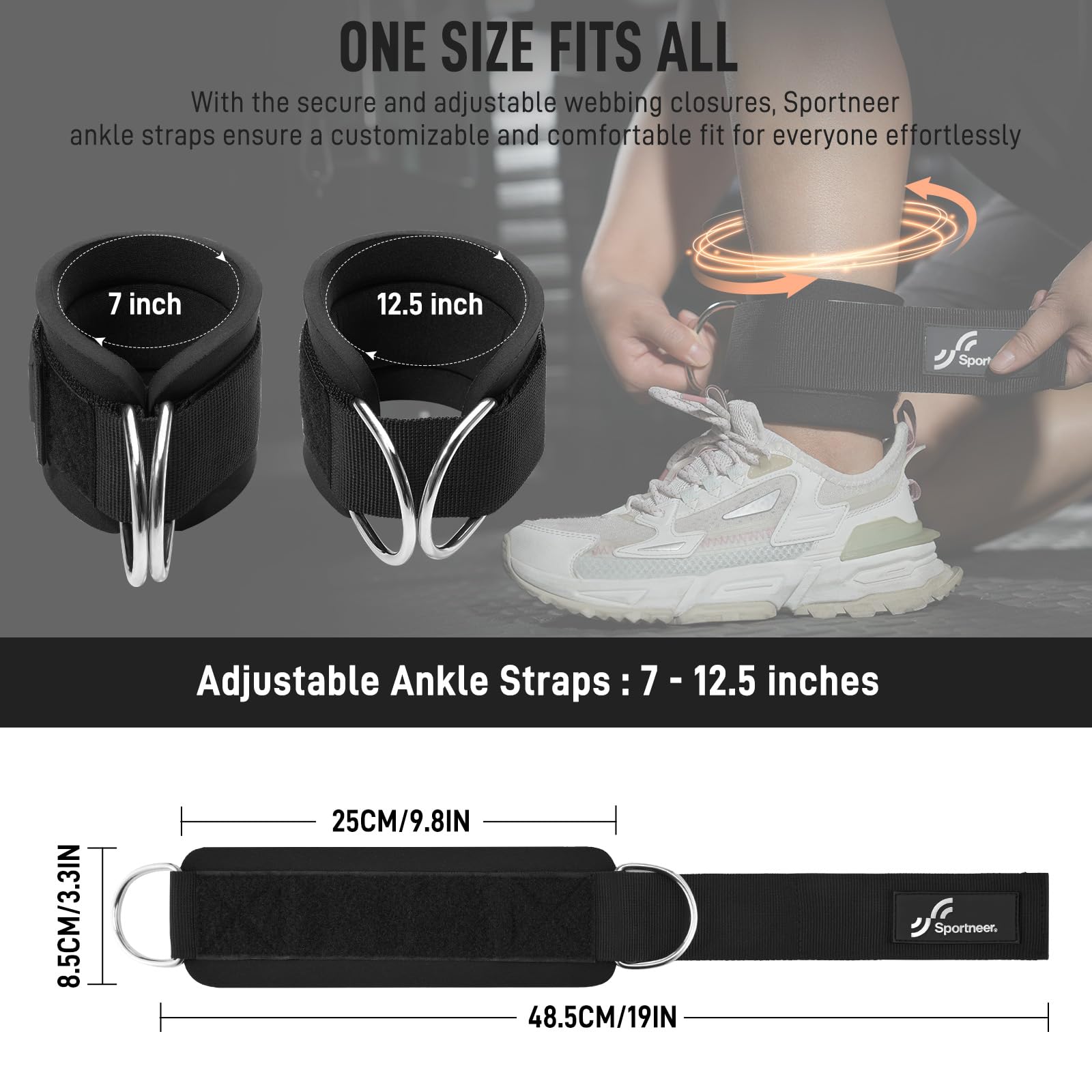 Sportneer Regulowane paski na  – Home Gym Leg Extension recenzja i cena