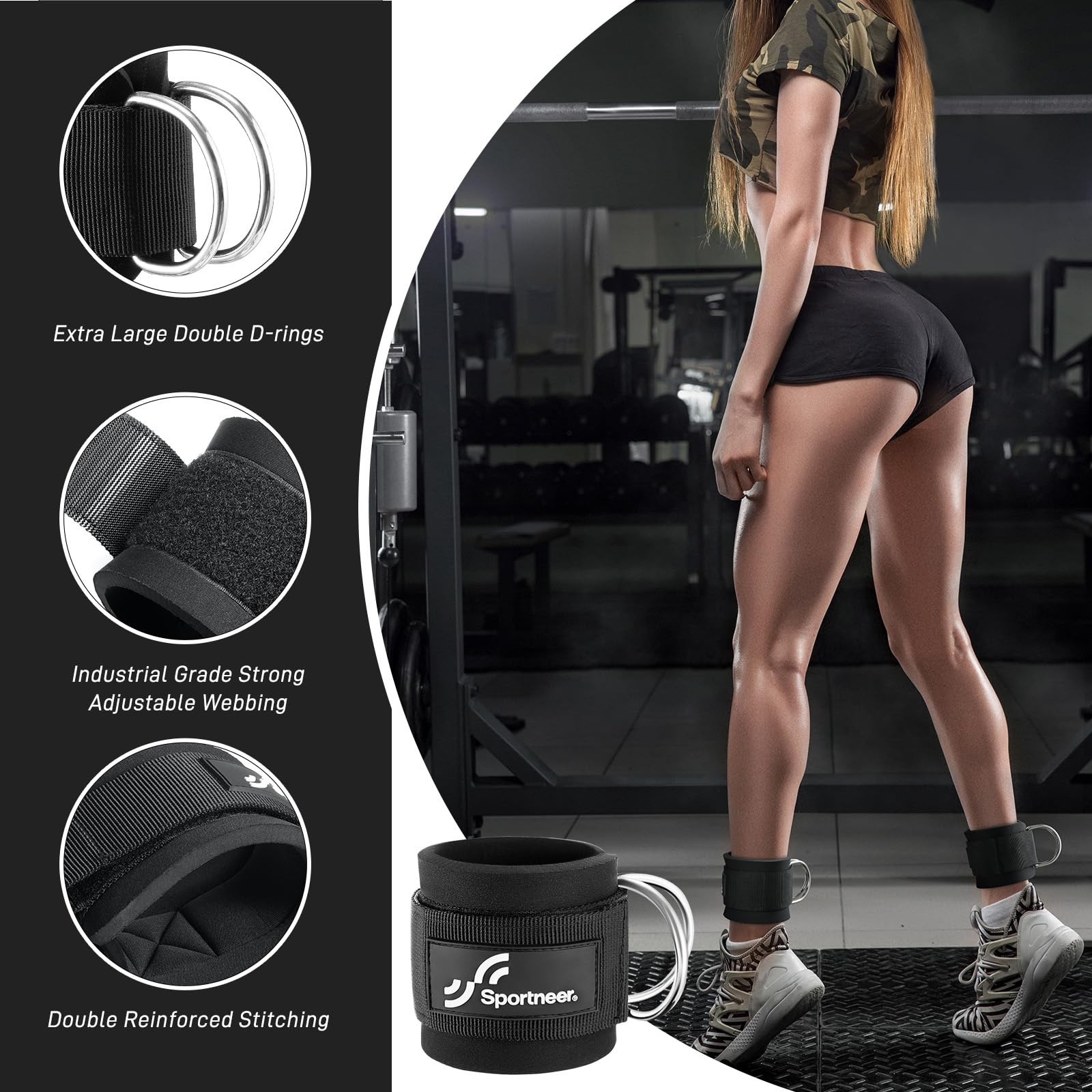 Sportneer Regulowane paski na  – Home Gym Leg Extension recenzja i cena